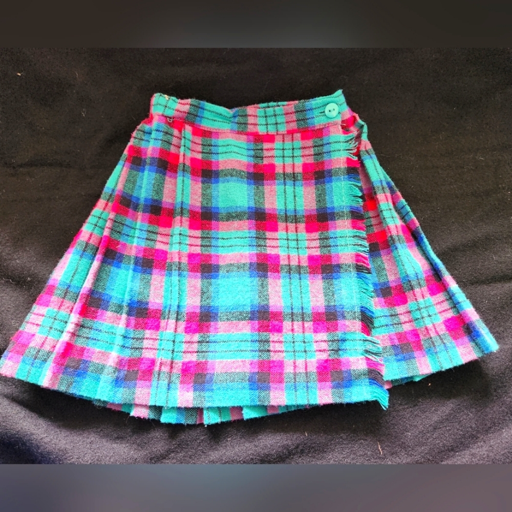 Girl's Size 4 Tartan Kilt Wrap Skirt